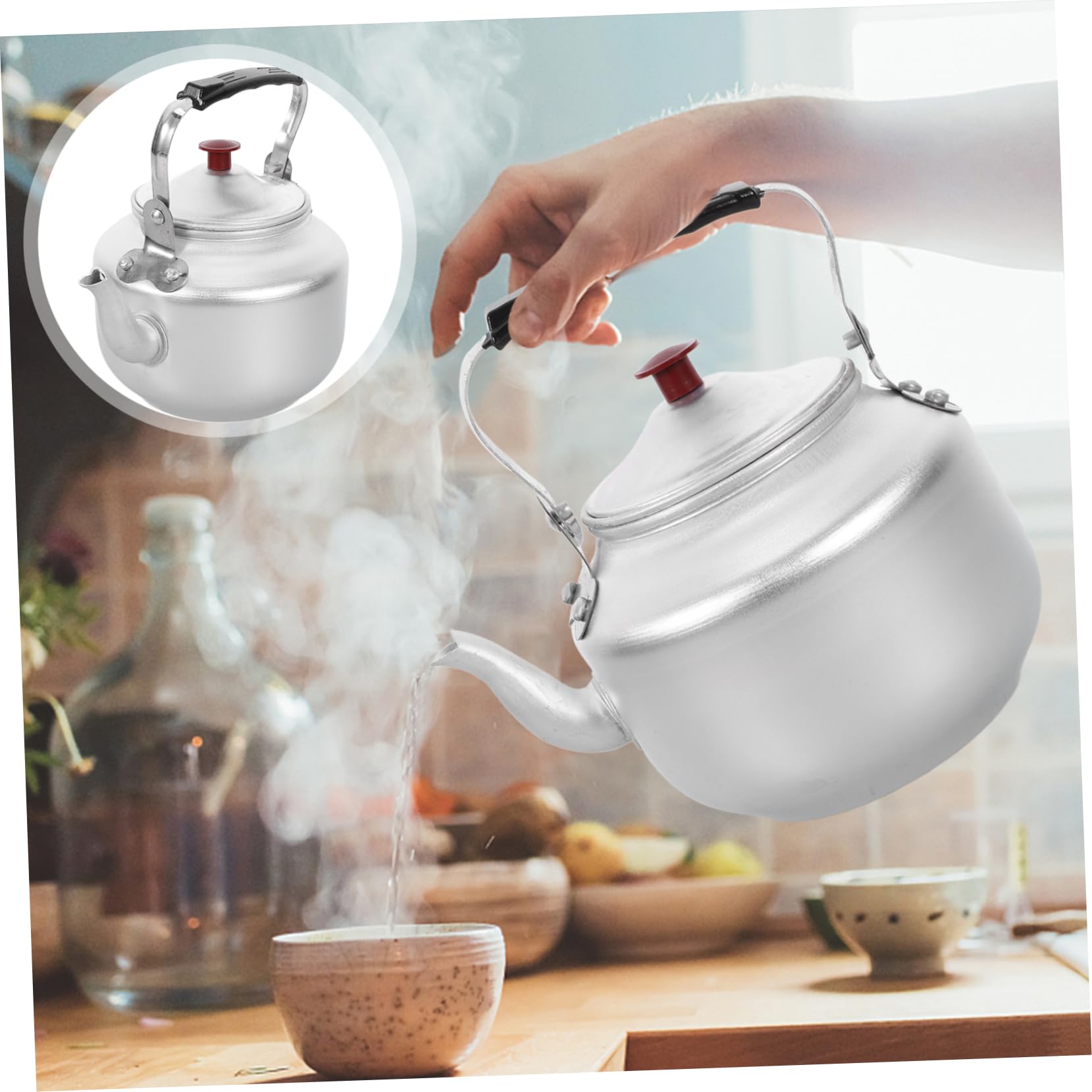 Amazon | PHENOFICE アルミ合製急須 フィルター付き 抗熱ハンドル搭載